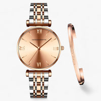 Stylish Ladies Titanium Watch - Adeline-Rose Gold Silver-State of Style