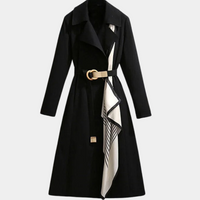 Stylish Ladies Trench Coat with Belt - Noa-Black-XS-State of Style