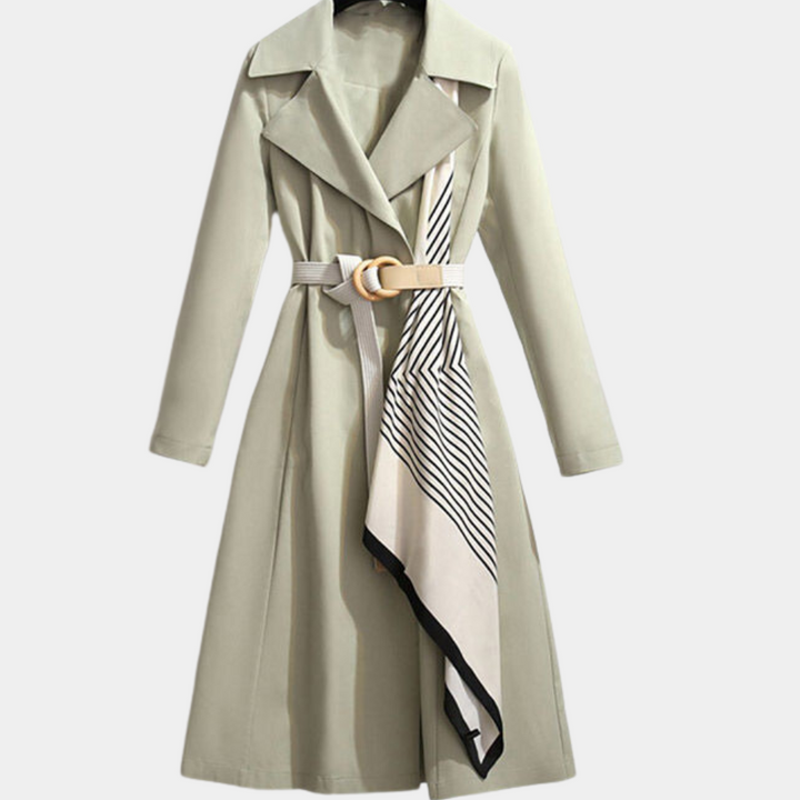 Stylish Ladies Trench Coat with Belt - Noa-Green-XS-State of Style