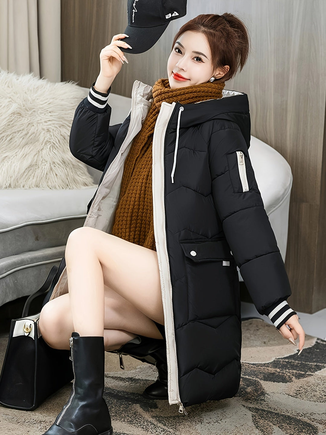 Stylish Ladies Winter Coat - Sophie-Black-S-State of Style