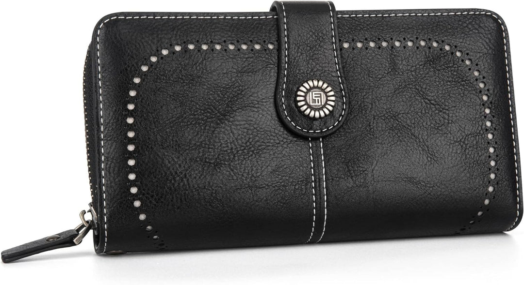 Stylish Large-Capacity Wrist Wallet-Black-12 Card Slots-State of Style