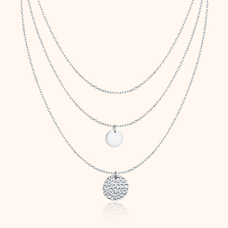 Stylish Layered Necklace – Aurora-Silver-State of Style