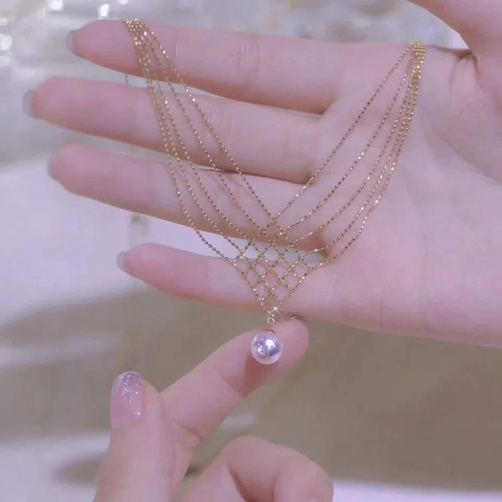 Stylish Layered Pearl Necklace-State of Style