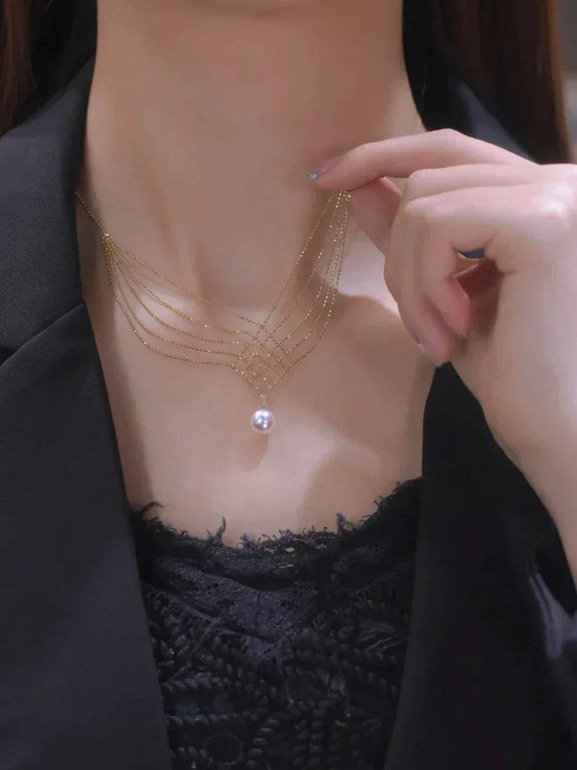 Stylish Layered Pearl Necklace-State of Style
