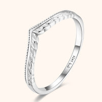 Stylish Leaf Motif Ring – Vera-Silver-5-State of Style