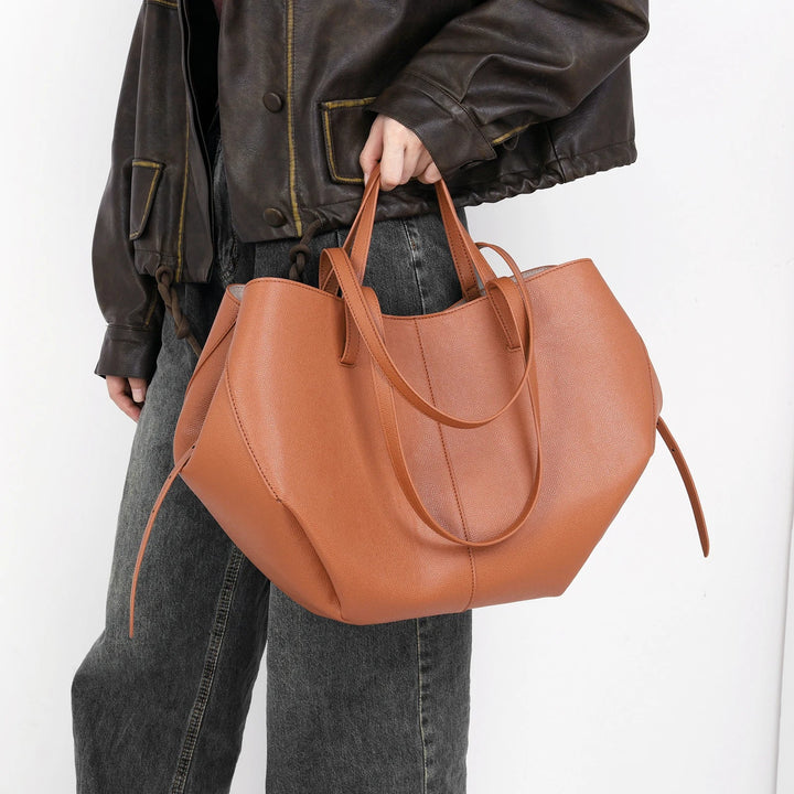 Stylish Leather Handbag - Adeline-Black-State of Style