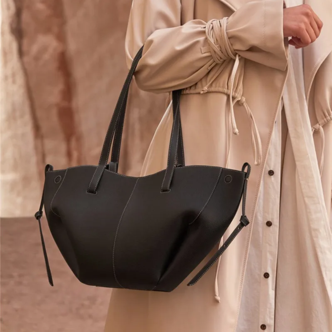 Stylish Leather Handbag - Adeline-Black-State of Style