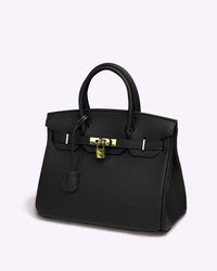 Stylish Leather Handbag - Liana-Black-M-State of Style