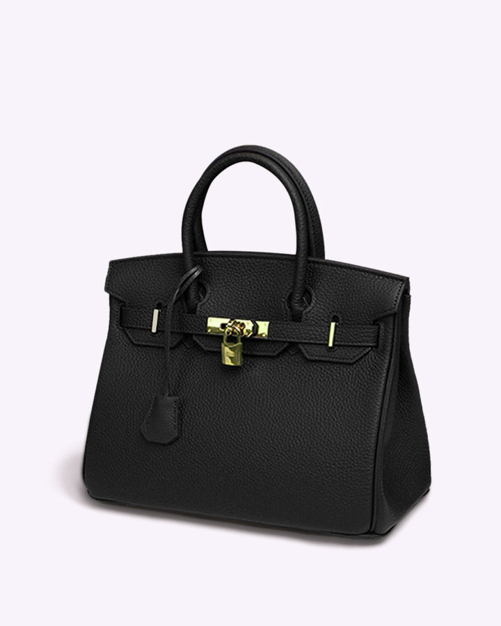 Stylish Leather Handbag - Liana-Black-M-State of Style