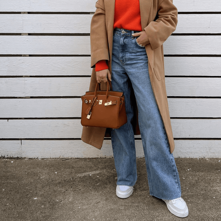 Stylish Leather Handbag - Liana-Grey-M-State of Style