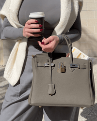 Stylish Leather Handbag - Liana-Grey-M-State of Style