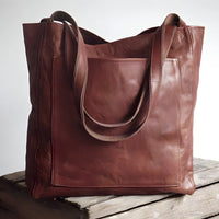 Stylish Leather Handbag - Sophie-Dark Brown-State of Style