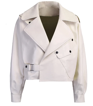 Stylish Leather Jacket for Women | Comfortable & Trendy-Beige-S-State of Style