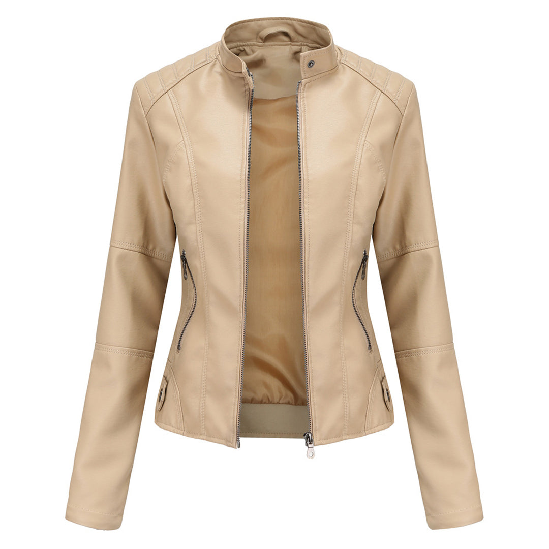 Stylish Leather Ladies' Jacket - Romy-Apricot-XS-State of Style