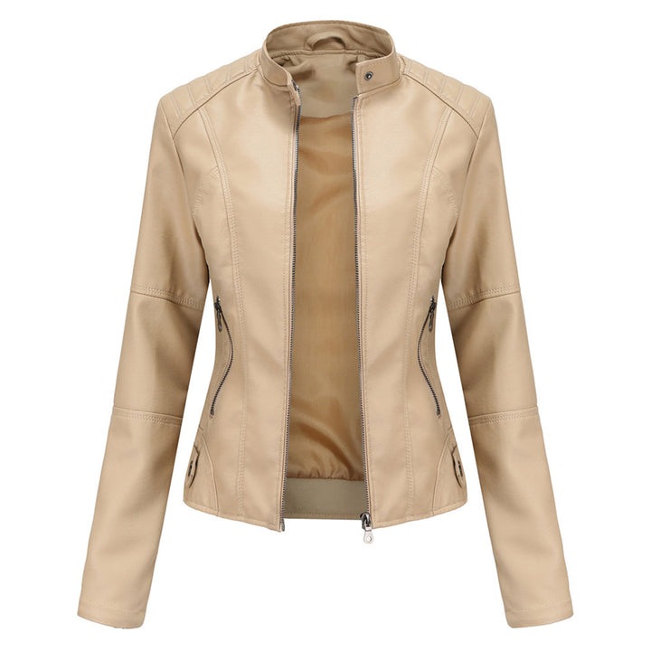 Stylish Leather Ladies' Jacket - Romy-Apricot-XS-State of Style