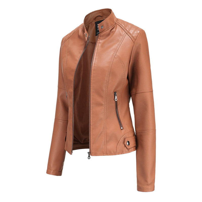 Stylish Leather Ladies' Jacket - Romy-Black-XS-State of Style