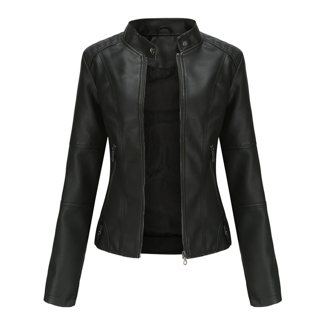 Stylish Leather Ladies' Jacket - Romy-Black-XS-State of Style