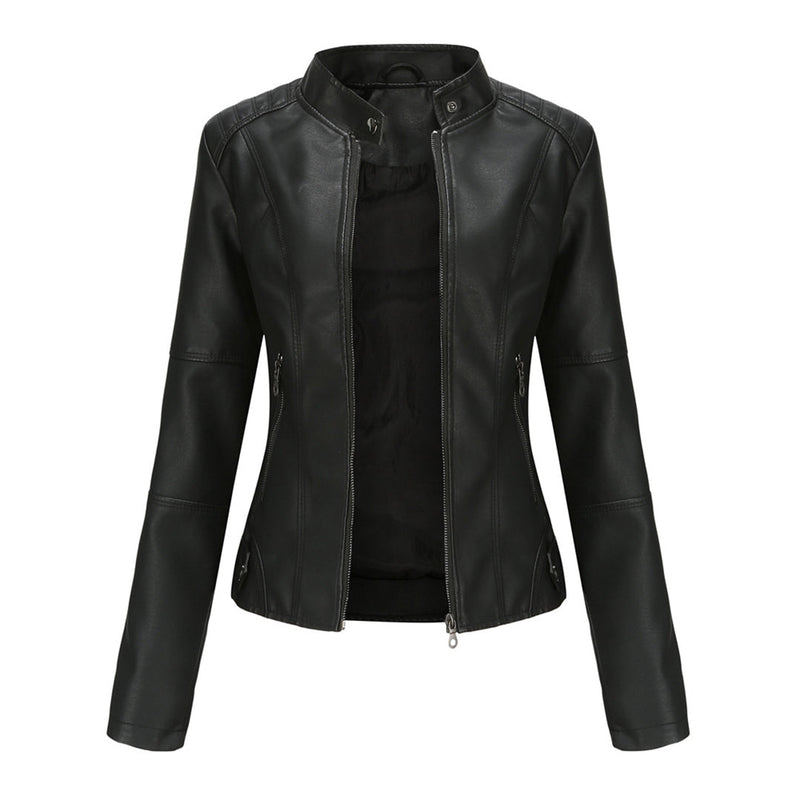 Stylish Leather Ladies' Jacket - Romy-Black-XS-State of Style