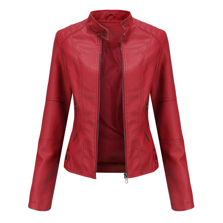 Stylish Leather Ladies' Jacket - Romy-Red-XS-State of Style