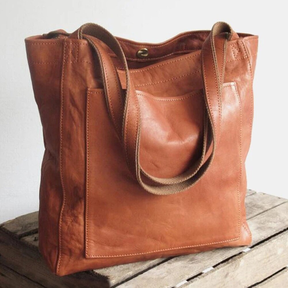 Stylish Leather Ladies Shoulder Bag - Elisa-Light Brown-State of Style