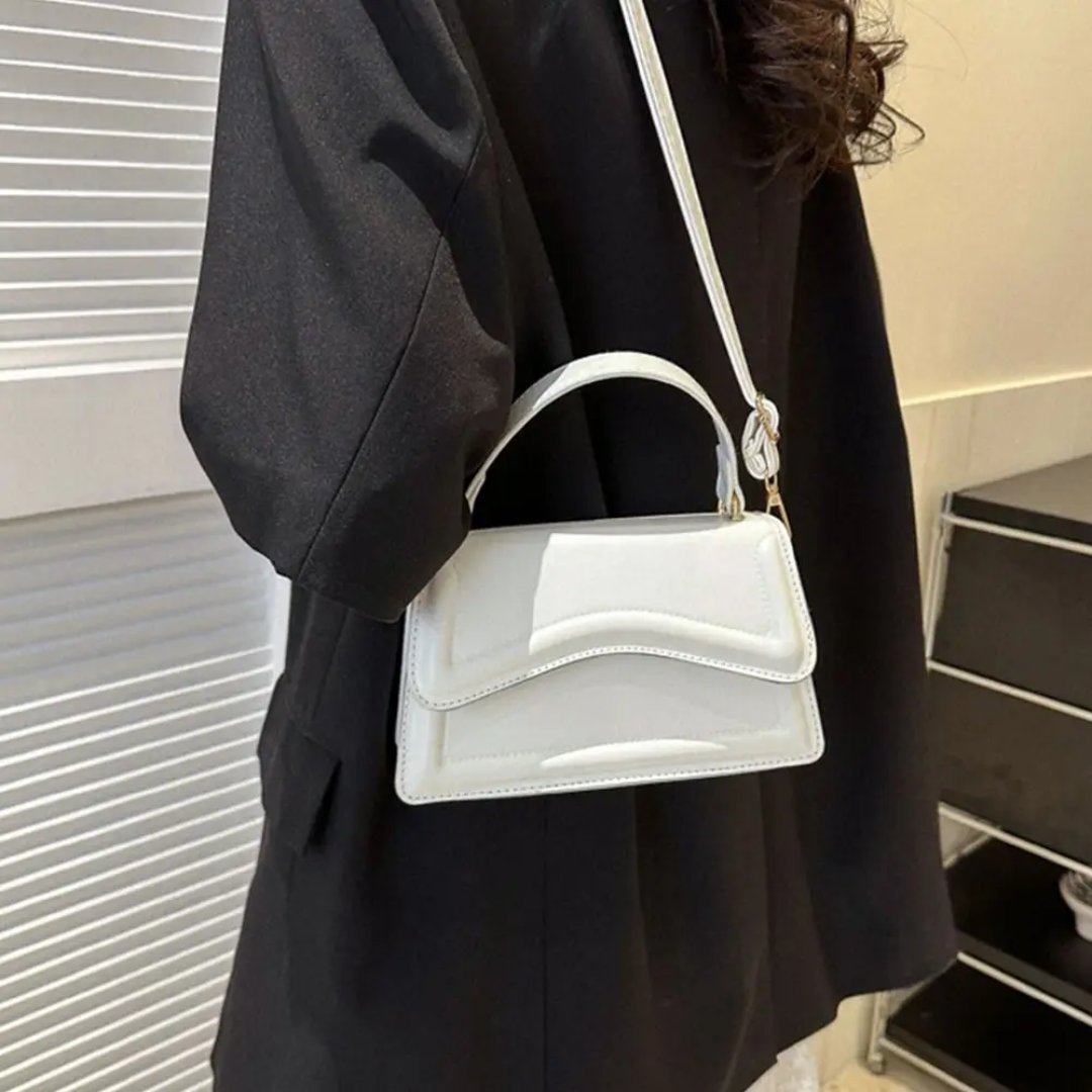Stylish Leather Ladies Shoulder Bags - LuxeClass-White-State of Style