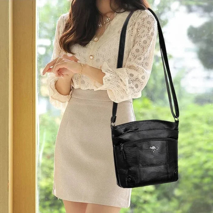 Stylish Leather Women's Shoulder Bag - Sabrina-Brown-State of Style