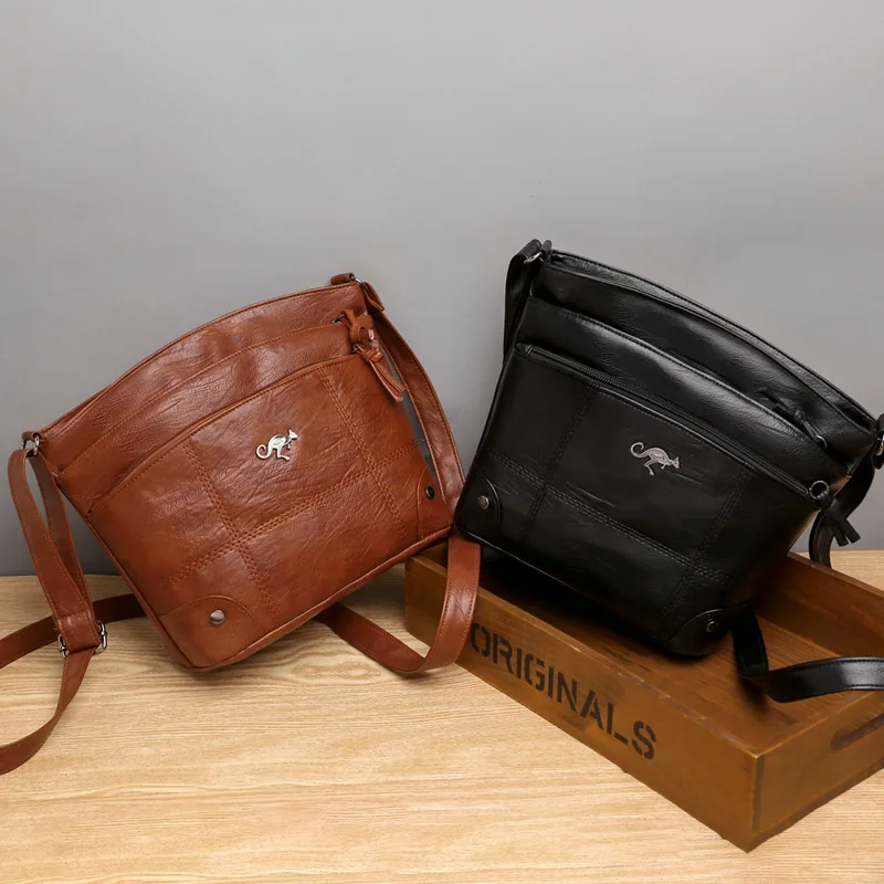 Stylish Leather Women's Shoulder Bag - Sabrina-Brown-State of Style