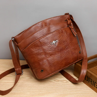 Stylish Leather Women's Shoulder Bag - Sabrina-Brown-State of Style