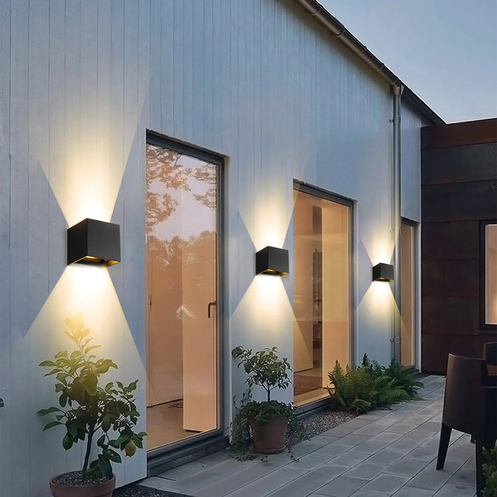Stylish LED Cube Wall Lamp - LumiCube-Black-State of Style