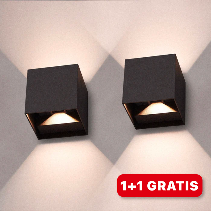 Stylish LED Cube Wall Light - LumiCube-Black-State of Style
