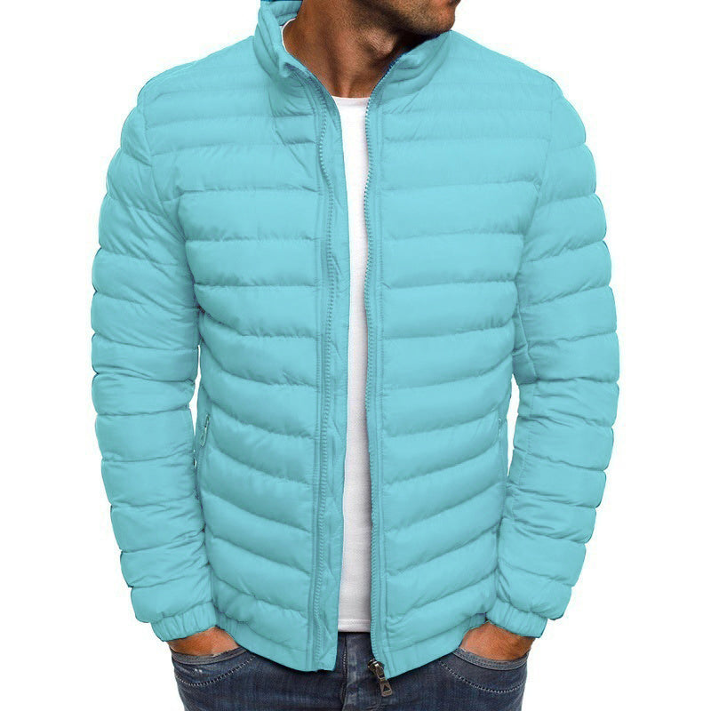 Stylish Light Winter Jacket for Men - Nolan-Light Blue-S-State of Style
