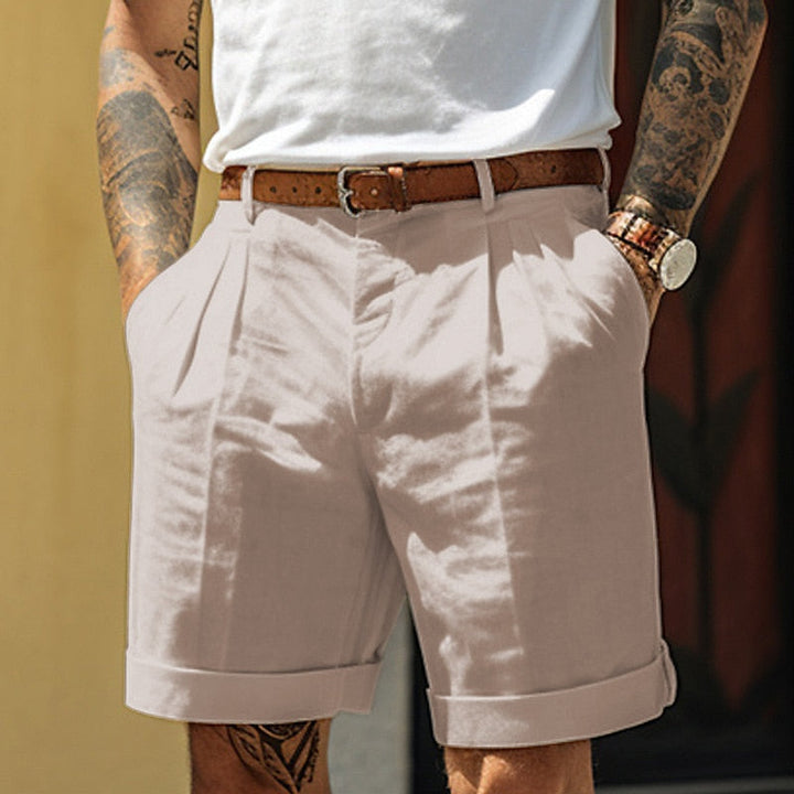Stylish Linen-Cotton Men's Shorts – Milan-Beige-S-State of Style