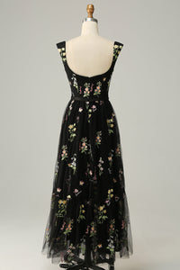 Stylish Long A-Line Ball Gown with Embroidery - Anna-Green-S-State of Style
