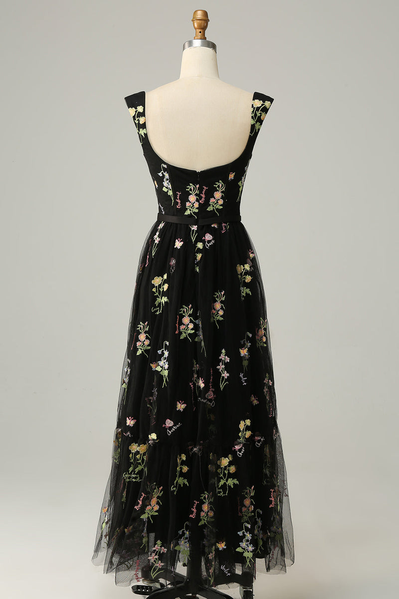 Stylish Long A-Line Ball Gown with Embroidery - Anna-Green-S-State of Style