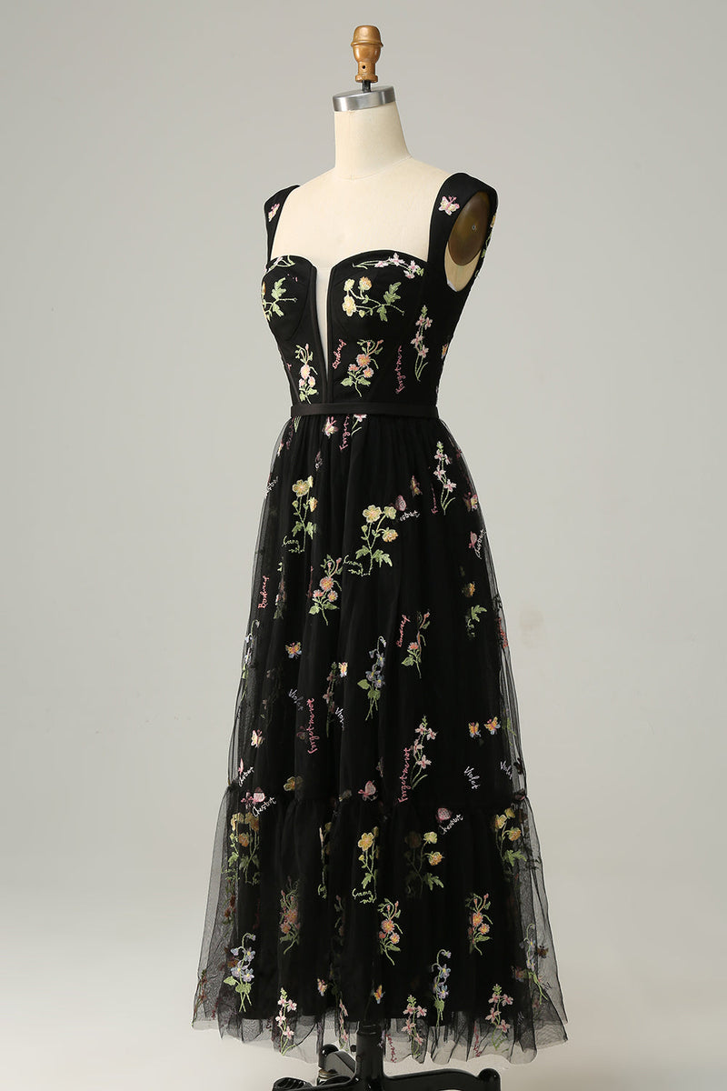 Stylish Long A-Line Ball Gown with Embroidery - Anna-Green-S-State of Style