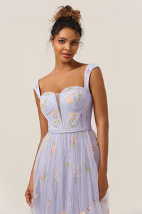 Stylish Long A-Line Ball Gown with Embroidery - Anna-Green-S-State of Style