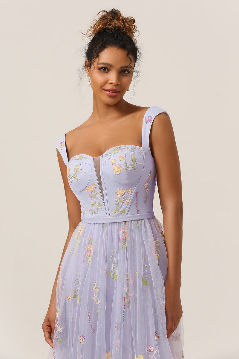 Stylish Long A-Line Ball Gown with Embroidery - Anna-Green-S-State of Style