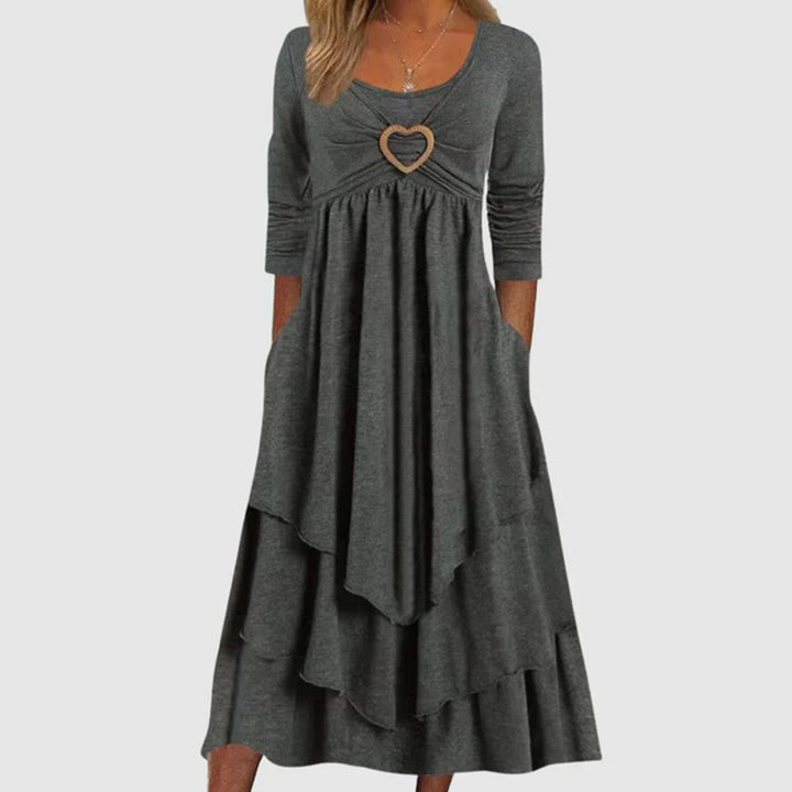 Stylish Long Dress - Naomi-Dark grey-S-State of Style
