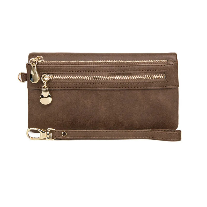Stylish Long Envelope Clutch – Elegant & Organised Wallet-Brown-State of Style