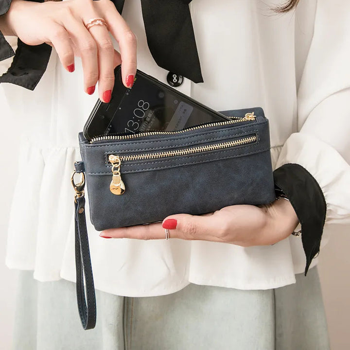 Stylish Long Envelope Clutch – Elegant & Organised Wallet-Navy Blue-State of Style