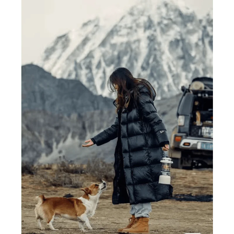 Stylish Long Quilted Winter Coat for Women - Mila-Black-S-State of Style
