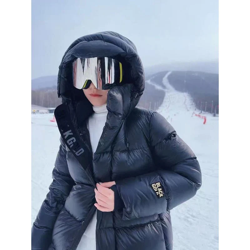 Stylish Long Quilted Winter Coat for Women - Mila-Black-S-State of Style