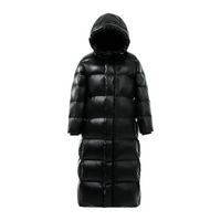 Stylish Long Quilted Winter Coat for Women - Mila-Black-S-State of Style