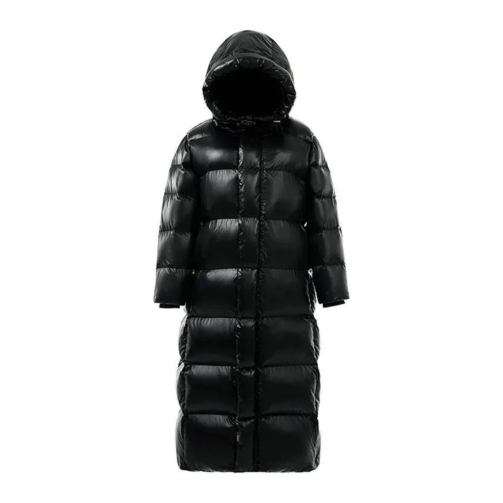 Stylish Long Quilted Winter Coat for Women - Mila-Black-S-State of Style