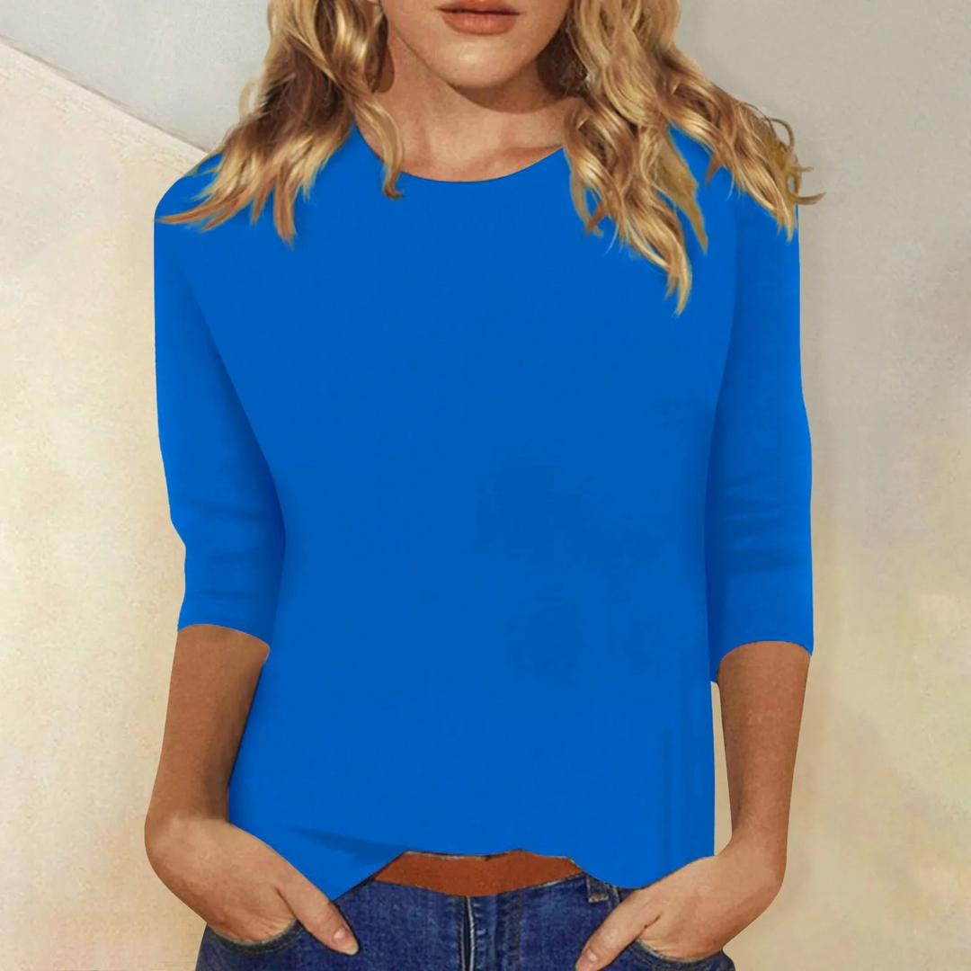 Stylish Long Sleeve Shirt for Women - Ava-Blue-S-State of Style