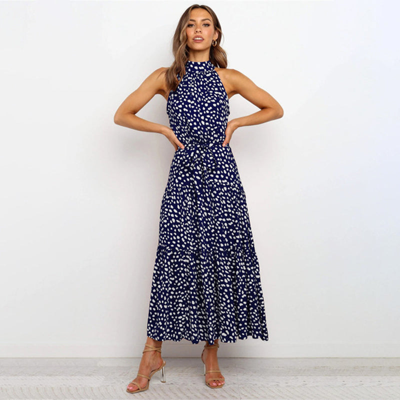 Stylish Long Summer Dress - Lucienne-Blue-S-State of Style