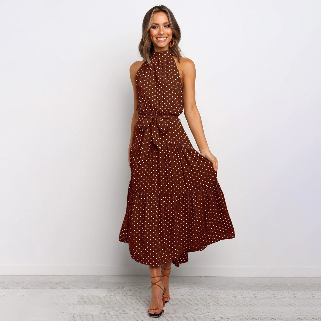 Stylish Long Summer Dress - Lucienne-Brown-S-State of Style