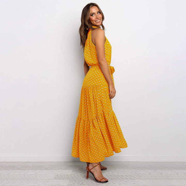 Stylish Long Summer Dress - Lucienne-Yellow-S-State of Style