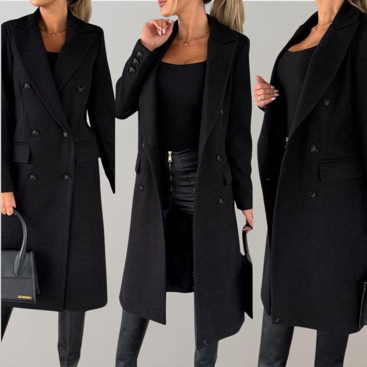 Stylish Long Winter Coat for Women - Elara-Pink-S-State of Style