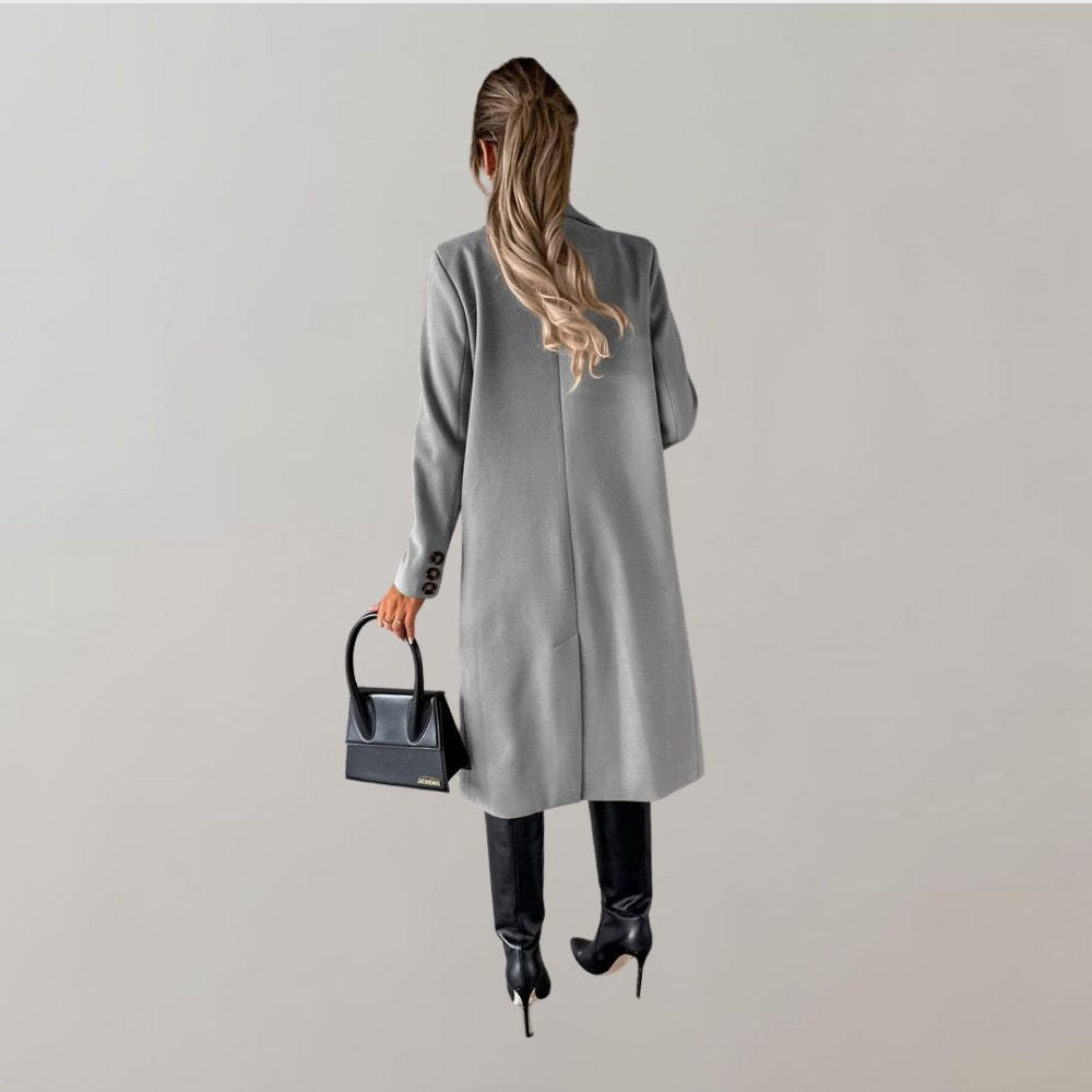 Stylish Long Winter Coat for Women - Elara-Pink-S-State of Style